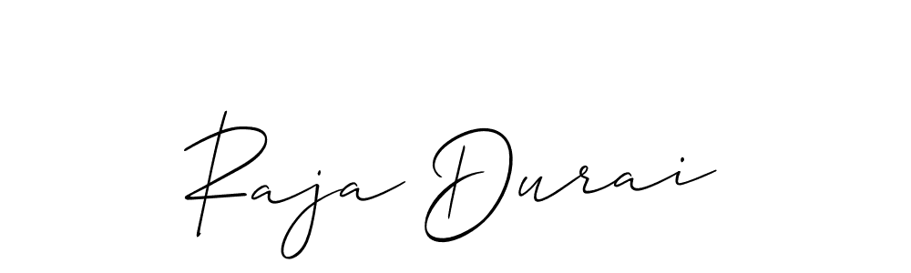 You should practise on your own different ways (Allison_Script) to write your name (Raja Durai) in signature. don't let someone else do it for you. Raja Durai signature style 2 images and pictures png